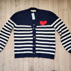 Valentin'es Day - Loft PETITE Large Heart Cardigan